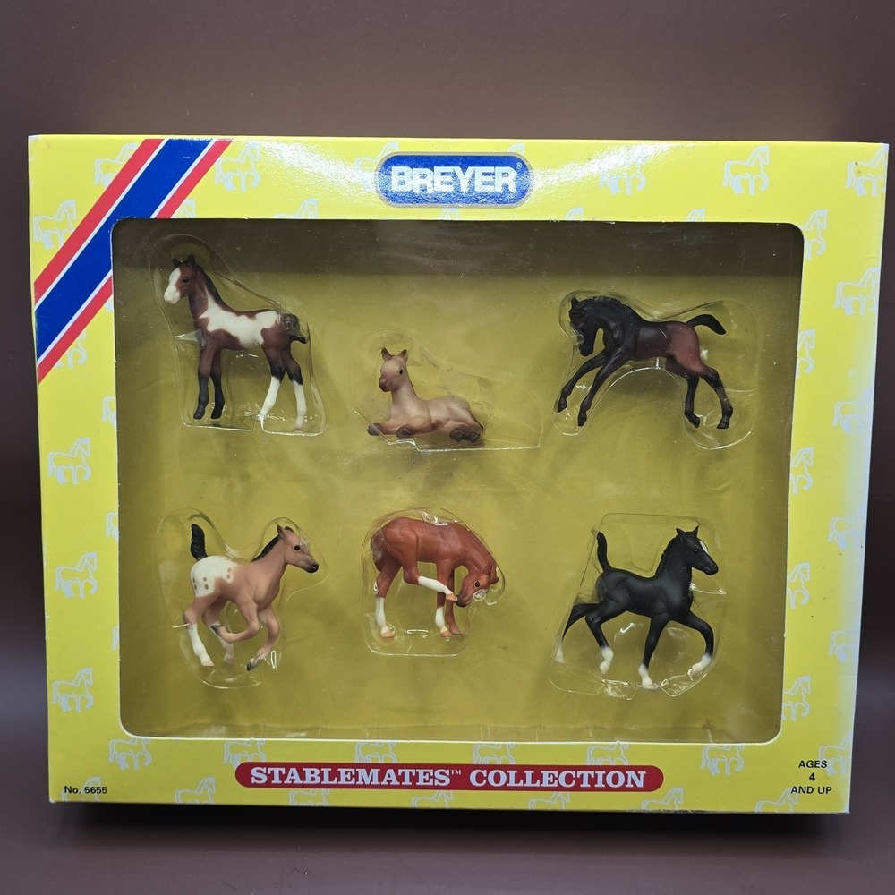 Breyer Stablemates Collection Playset 6 Baby Horse Set New In Box #5655 Horses